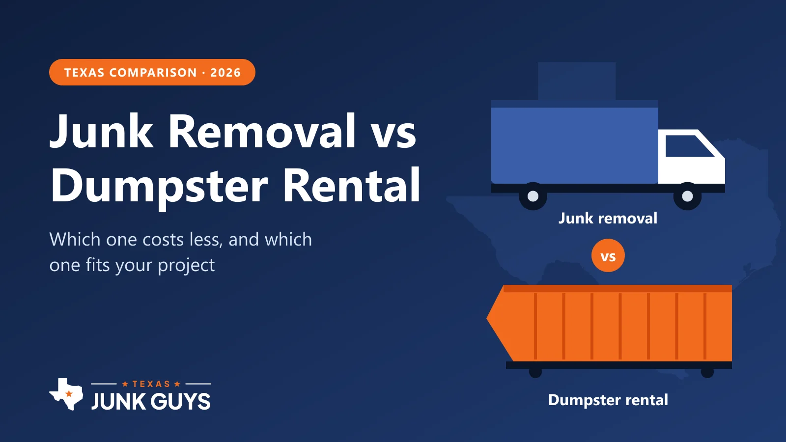 Junk Removal vs Dumpster Rental: Which Do You Need in Texas?